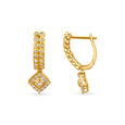 Stone Studded Hoop Earrings,,hi-res 2