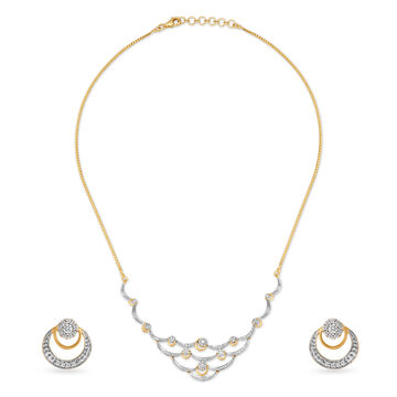 Ethereal Cascade Diamond Necklace Set