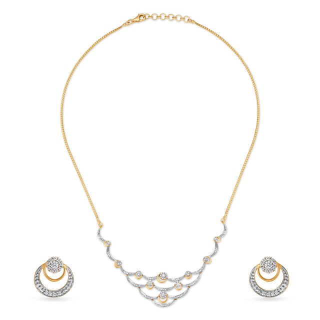 Ethereal Cascade Diamond Necklace Set,,hi-res 