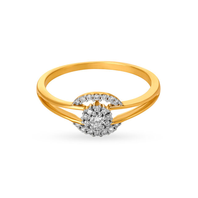 Aesthetic 18 Karat Gold And Diamond Cluster Ring,,hi-res