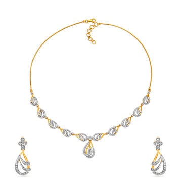 Alluring Diamond Necklace Set & Teardrop Earrings