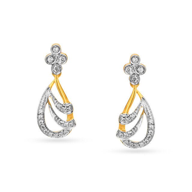 Sleek Dainty Diamond Embellished Gold Necklace Set,,hi-res 4