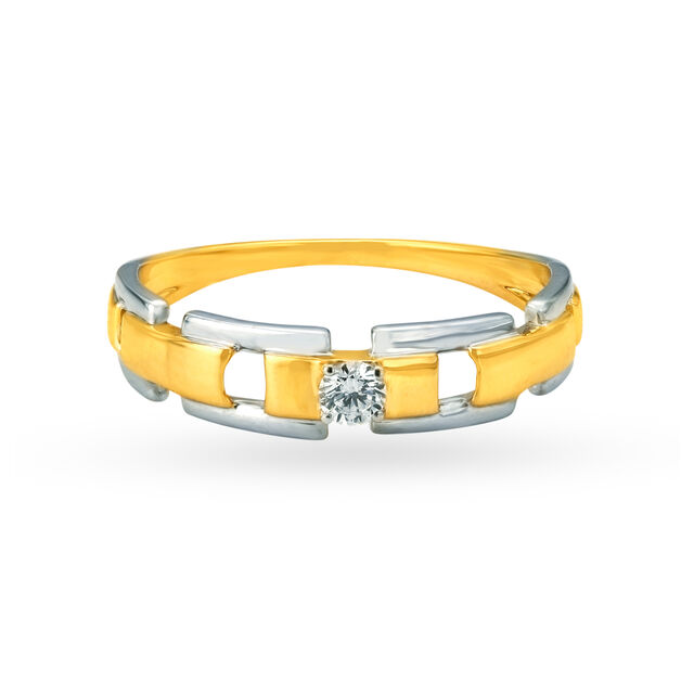 Characterful 18 Karat Dual Gold And Diamond Finger Ring,,hi-res 2