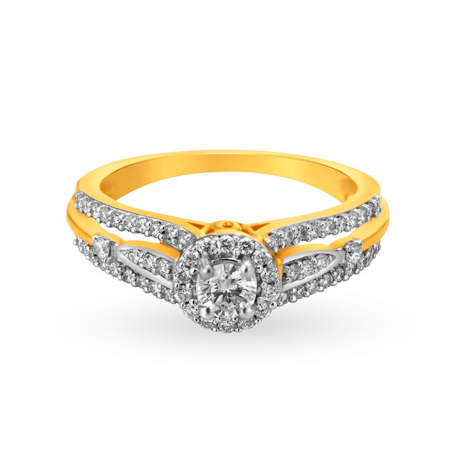 Marvelous 18 Karat Gold And Diamond Cluster Ring,,hi-res 2