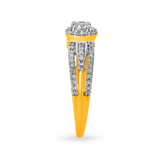Marvelous 18 Karat Gold And Diamond Cluster Ring,,hi-res 3