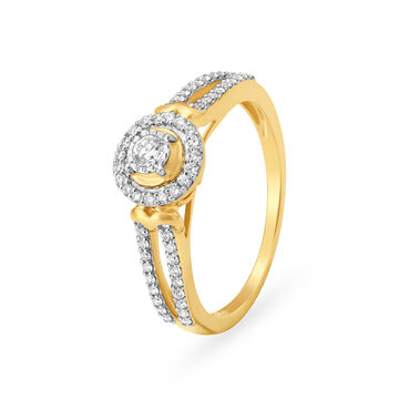 Spellbinding 18 Karat Dual Gold And Diamond Finger Ring