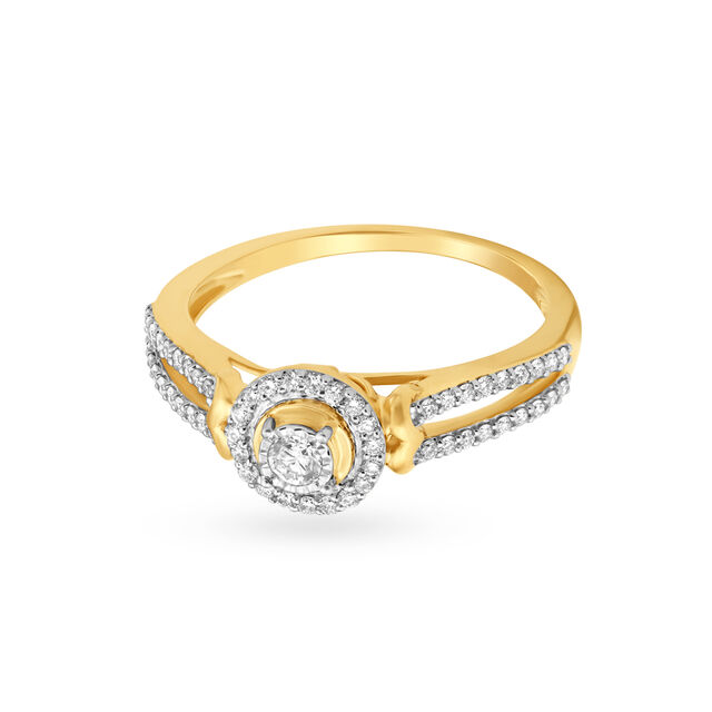 Spellbinding 18 Karat Dual Gold And Diamond Finger Ring 2