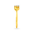 Chic 18 Karat Yellow Gold And Diamond Finger Ring,,hi-res 3