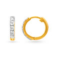 Bewitching 18 Karat Yellow Gold And Diamond Hoops 2