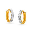 Bewitching 18 Karat Yellow Gold And Diamond Hoops 3
