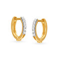 Graceful 18 Karat Yellow Gold And Diamond Earrings 2