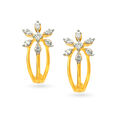 Enamouring Floral Diamond Hoop Earrings,,hi-res 2