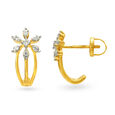 Spectacular Floral Diamond Hoop Earrings 2