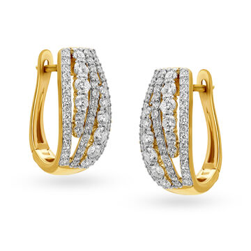 Dazzling Eternity Diamond Hoop Earrings