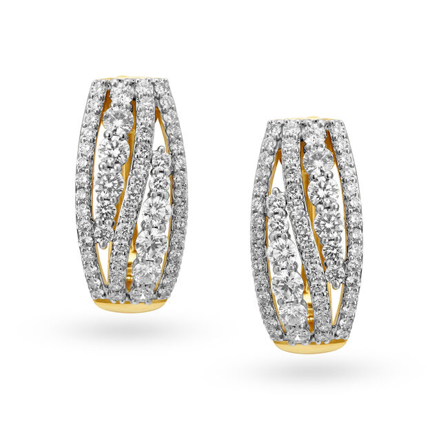 Dazzling Eternity Diamond Hoop Earrings