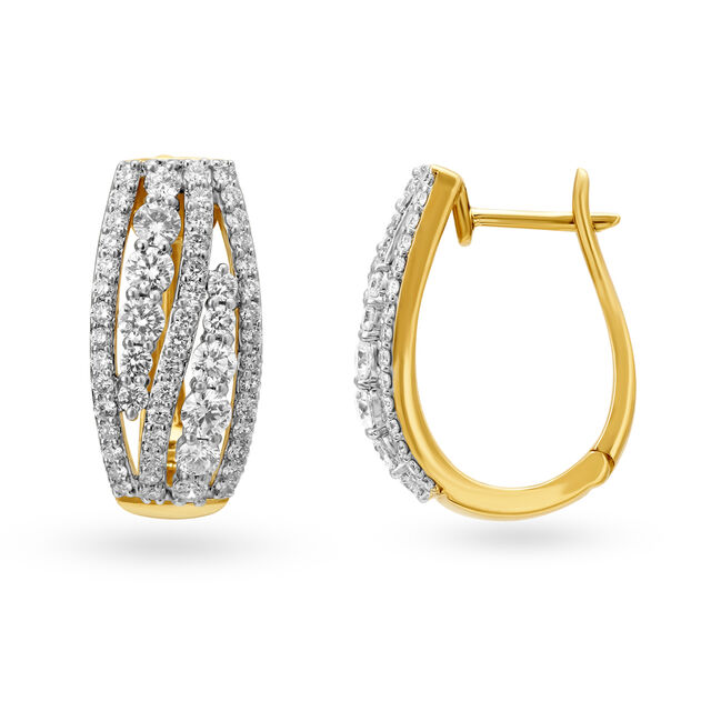 Dazzling Eternity Diamond Hoop Earrings