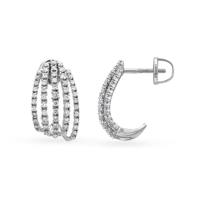 Fabulous Eternity White Gold and Diamond Hoop Earrings 2