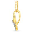 Exquisite 18 Karat Yellow Gold And Diamond Leaf Pendant,,hi-res 2