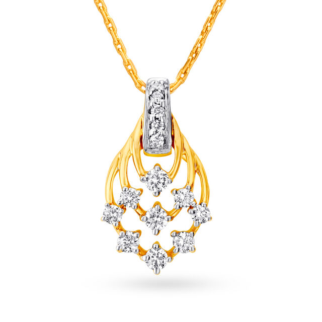 Dazzling Diamond and Gold Pendant,,hi-res 