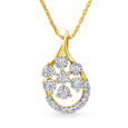 Unique Floral Motif Diamond Pendant,,hi-res 