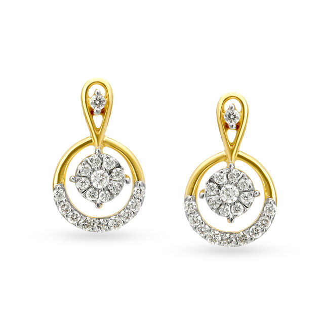 Attractive Solitaire Look Diamond Stud Earrings,,hi-res 
