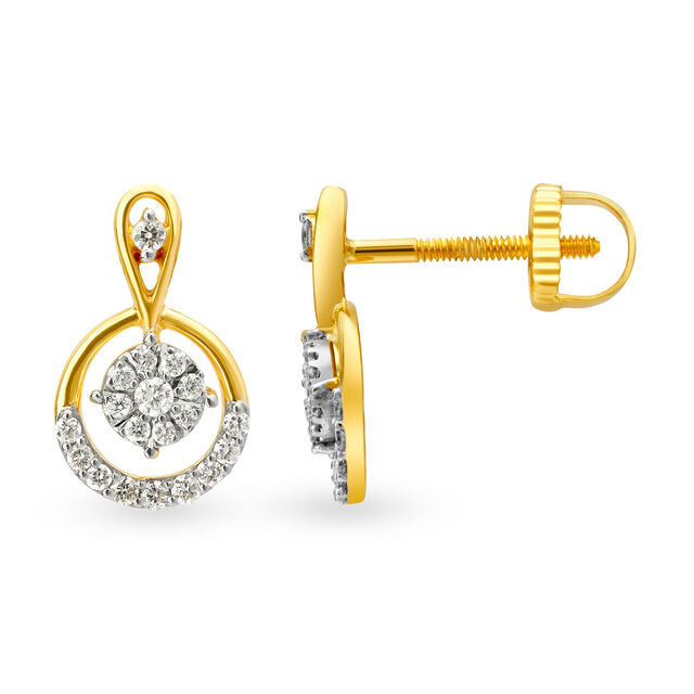 Attractive Solitaire Look Diamond Stud Earrings,,hi-res 2