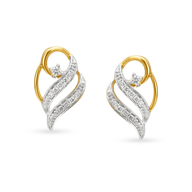 Heavenly Fancy Diamond Stud Earrings 
