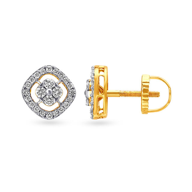 Dazzling Geometric Diamond Stud Earrings,,hi-res 2