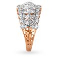 Intricate 18 Karat Rose Gold And Diamond Statement Ring 3