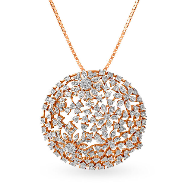 Diamond Studded Ornate Pendant,,hi-res 