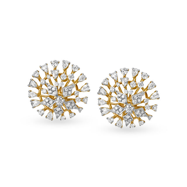 Mesmerising Rose Gold and Diamond Stud Earrings,,hi-res 