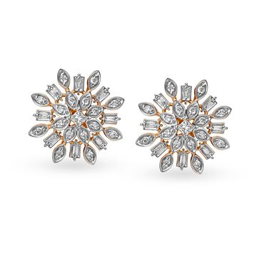 18 Karat Gold and Diamond Stud Earring