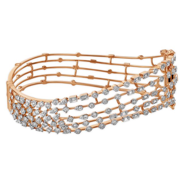 18 Karat Gold Studded Bangle,,hi-res 