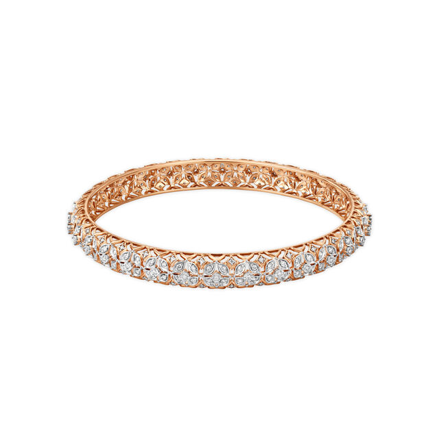 18 Karat Gold Studded Bangle,,hi-res 