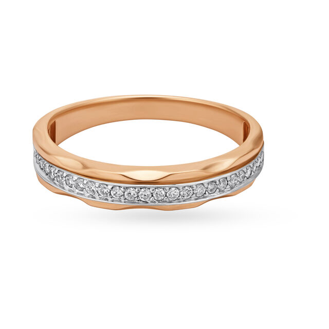 Splendid 18 Karat Rose And White Gold And Diamond Ring 2