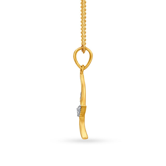 Eloquent Leaf Motif Diamond Pendant,,hi-res 2