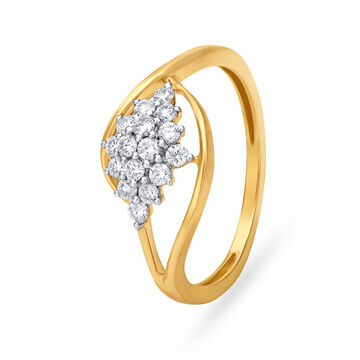 Eye Shape Diamond Finger Ring
