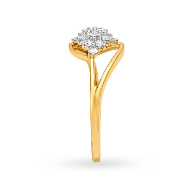 Eye Shape Diamond Finger Ring,,hi-res 3