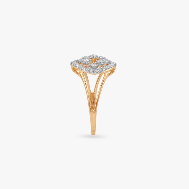 Crowned Lattice Diamond Ring