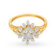 Deluxe Rhombic Design Diamond Finger Ring 2