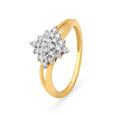 Magnificent 18 Karat Yellow Gold And Diamond Cluster Ring,,hi-res 