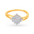 Magnificent 18 Karat Yellow Gold And Diamond Cluster Ring,,hi-res 2
