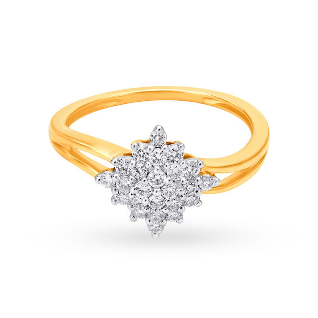 Magnificent 18 Karat Yellow Gold And Diamond Cluster Ring,,hi-res 2