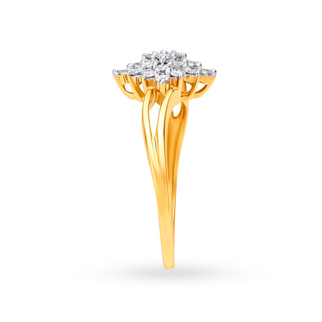 Magnificent 18 Karat Yellow Gold And Diamond Cluster Ring,,hi-res 3