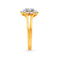 Spangled 18 Karat Yellow Gold And Diamond Floral Ring 3