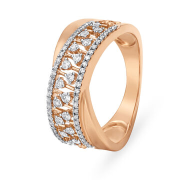 Flowing Leaf Diamond Ring