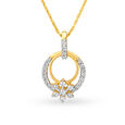 Delicate Floral Diamond Pendant 