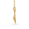 Stately Round Gold and Diamond Pendant,,hi-res 2