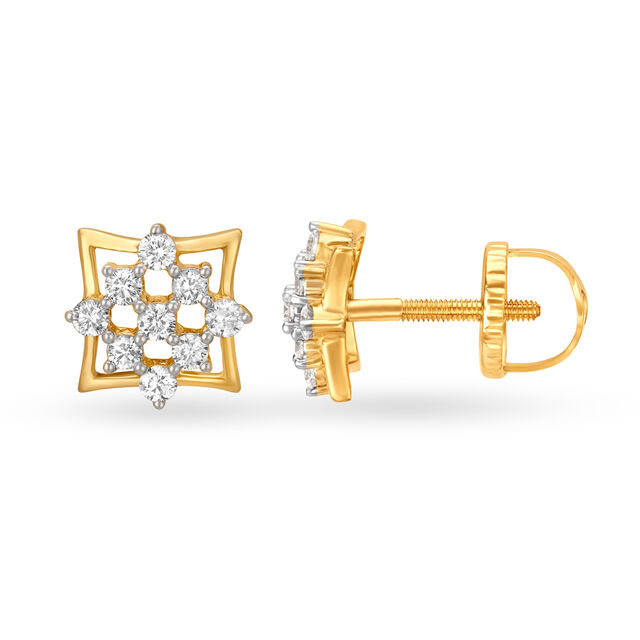 Fancy Navaratna Diamond Stud Earrings,,hi-res 2