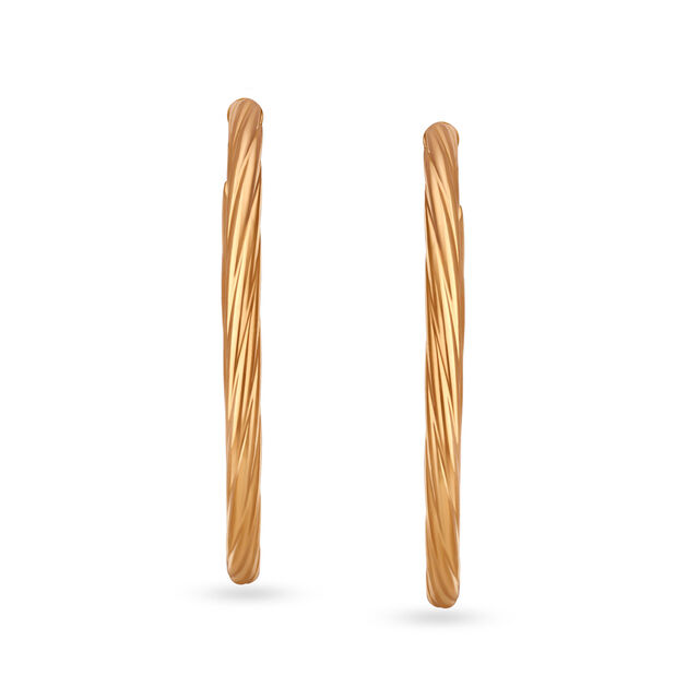 Sophisticated Gold Hoop Earrings,,hi-res 